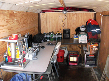 Interior of a Lindahl Marine Outage Support Trailer